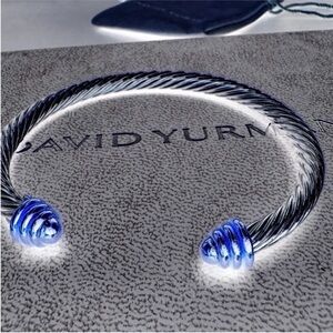 David Yurman Silver Cable Bracelet Rotateing Cuff